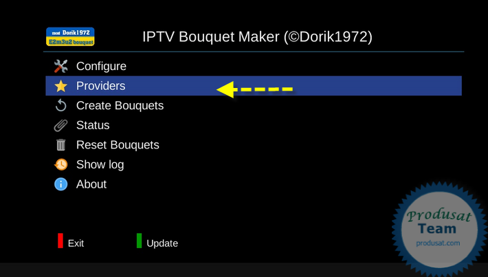 Configuration E2m3u2bouquet Plugin