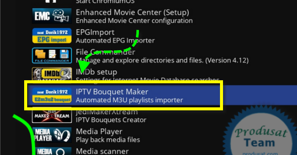 Configuration E2m3u2bouquet Plugin